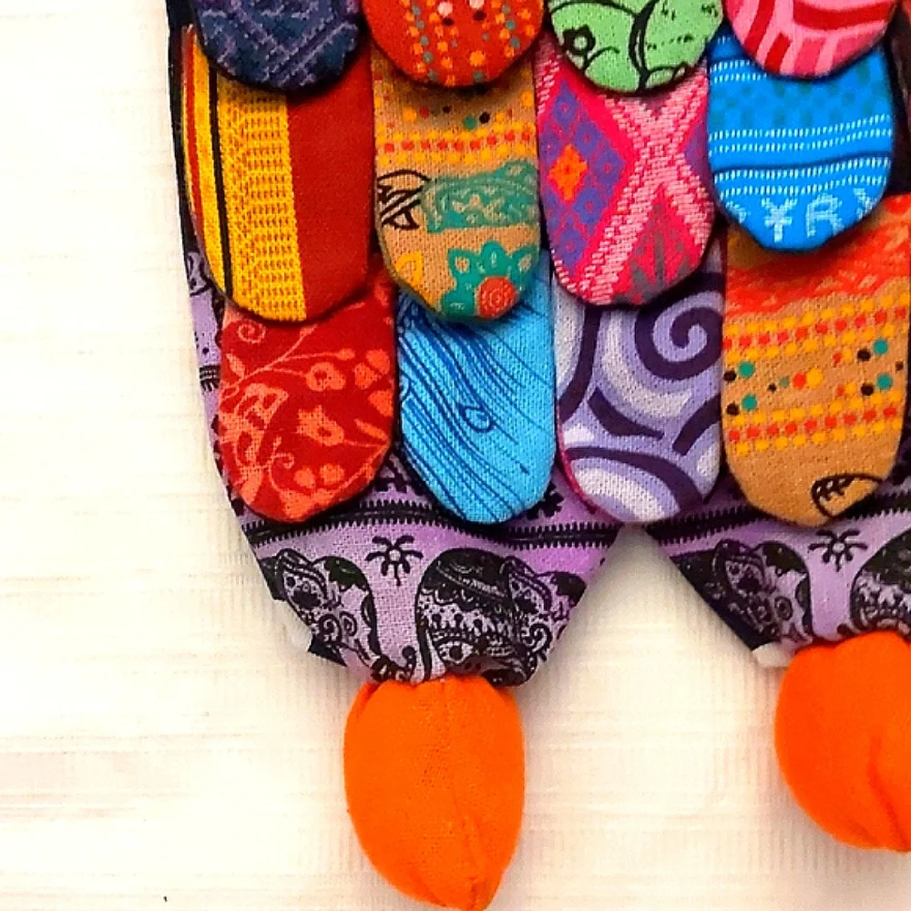 Owl Colorful Funky quirky Whimsical Boho Kids Bag fabric